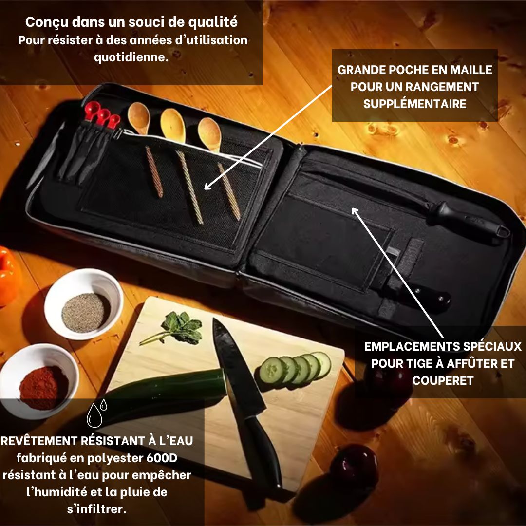 ChefBag en cuisine – sac à dos pour chef avec accessoires et matériel